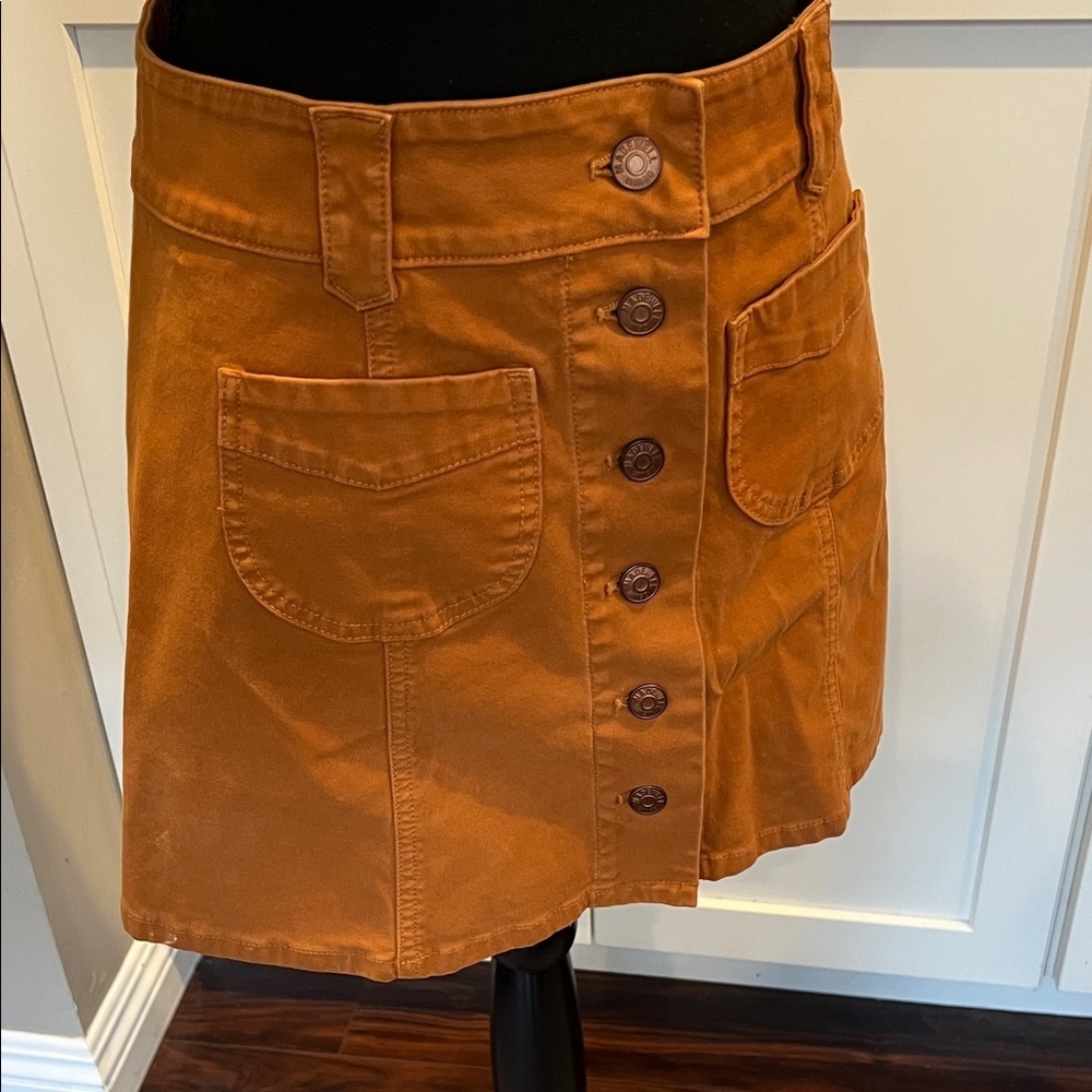 Madewell Orange Mini Skirt Size 2 - Picture 5 of 8